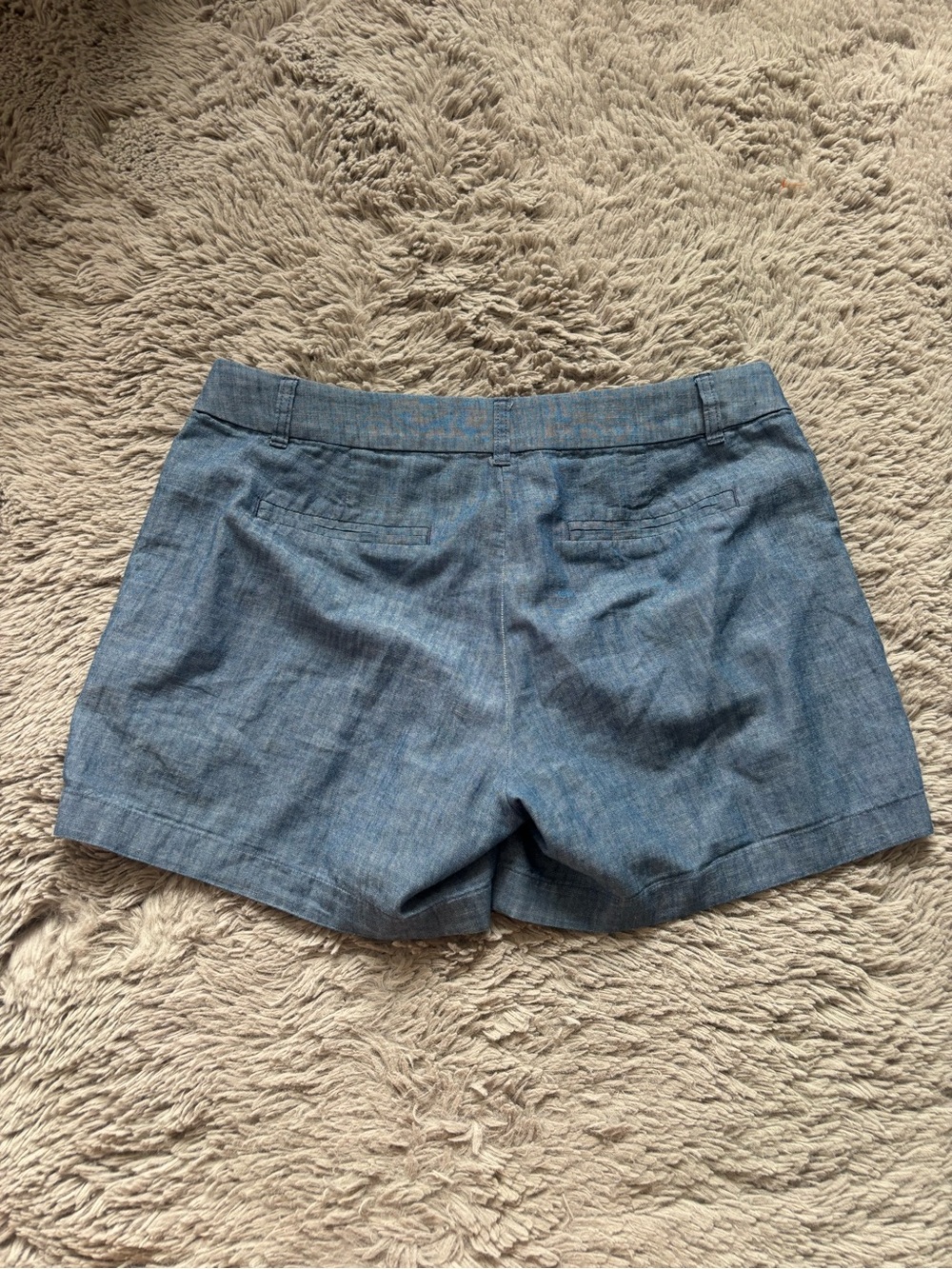 J. Crew Chambray Chino Shorts - Light Blue 100% cotton size 8 - Picture 8 of 8